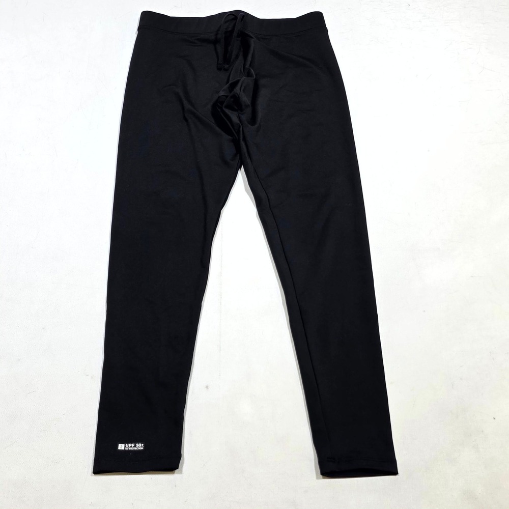 Olaian Swim Leggings Womans S Black UPF 50+ UV Protection Athletic Surf Pants